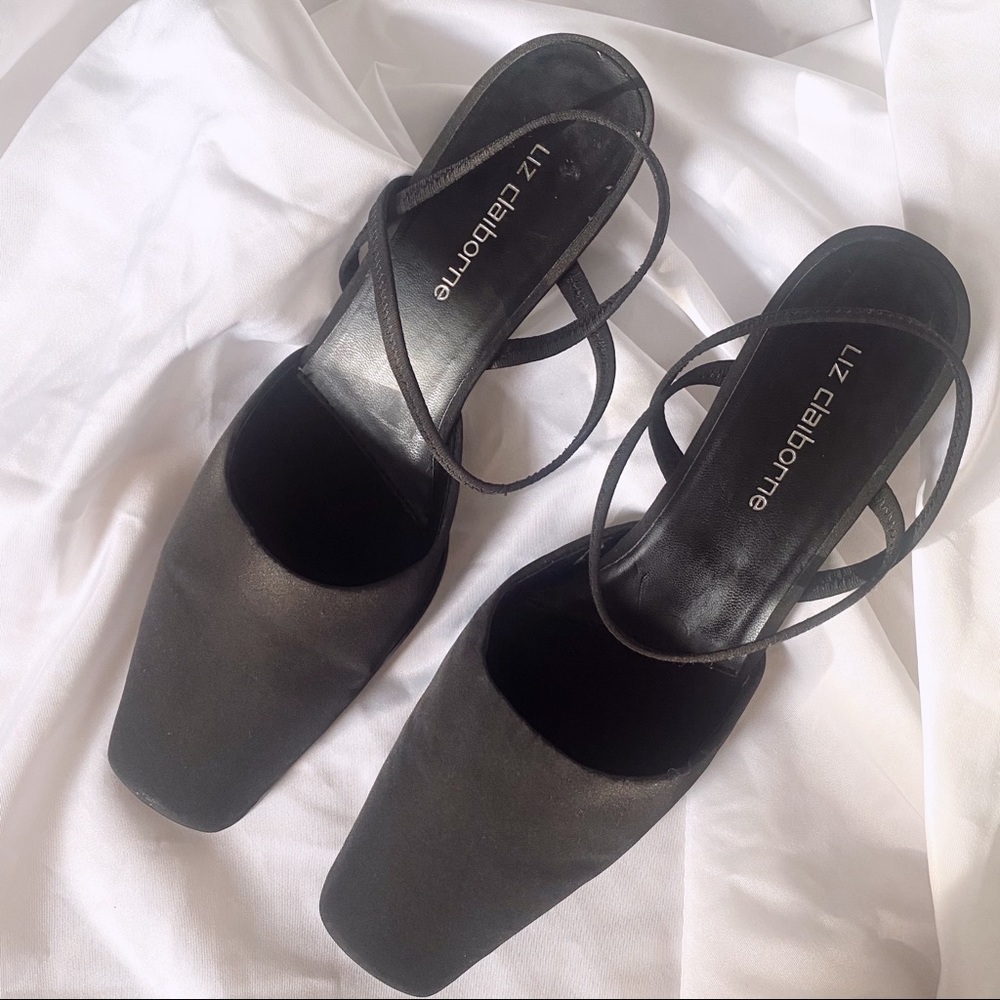 90’s Liz Claiborne black strappy heels